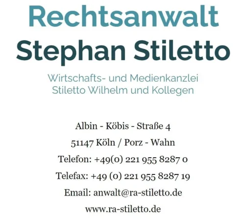Stephan Stiletto Visitenkarte Stephan Stiletto Visitenkarte